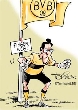 Die Fahne des geliebten Vereins